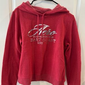 Aeropostale Women's Red Hoodie Sweater